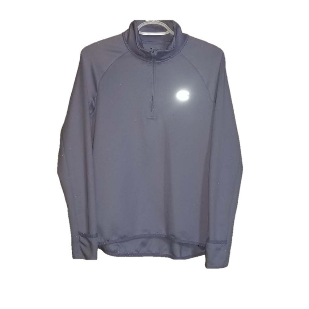Champion 1/4 Zip Lightweight Pullover Running Shirt Label Reads Size Medium